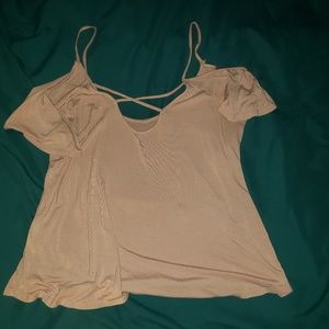 Pink off the shoulder blouse